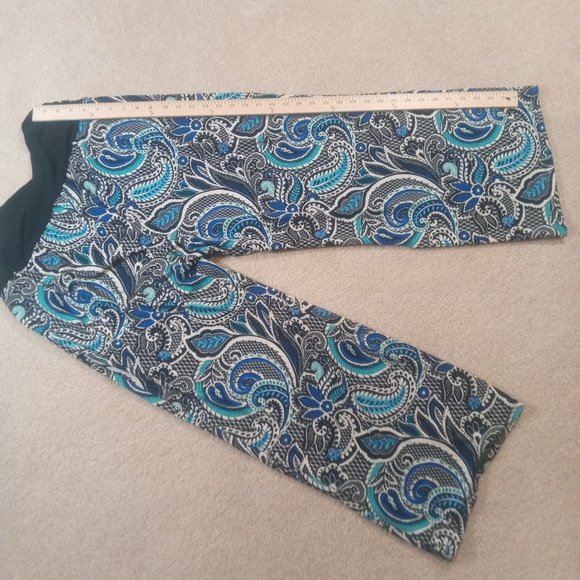 I.N. Studio Women's Size 2x Paisley Floral Boho Wide Leg Stretchy Slip on pants - Picture 2 of 7